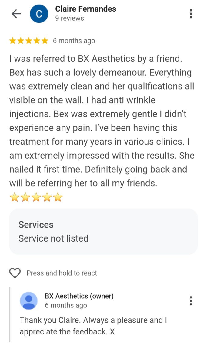 Reviews Anti-wrinkle Results